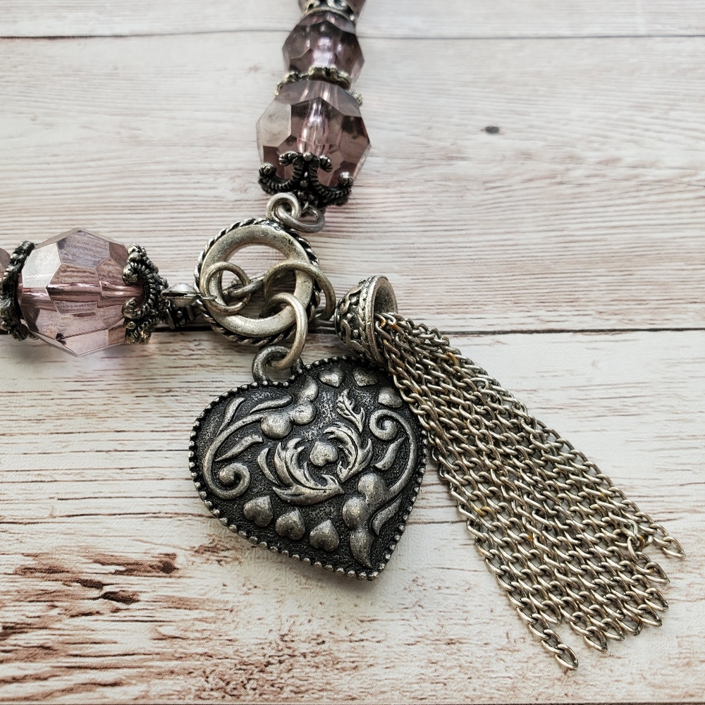 PreLoved Beaded Pendant Necklace - Toggle Clasp - Picture 4 of 9
